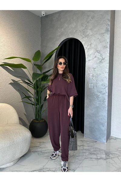 My Blog Washable Crew Neck Modal Suit - 8559
