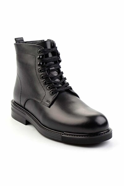 Bambi Siyah Antik Hakiki Deri Erkek Bot & Bootie E02863010541