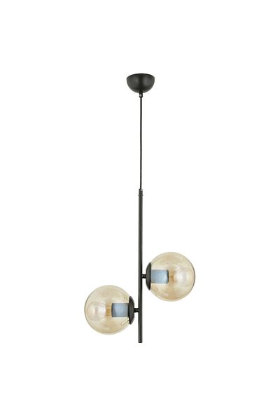 Apliqa Lustra HubRom, MALIBU 3489-02-02-BL 35x60 cm 2xE27-60W Negru