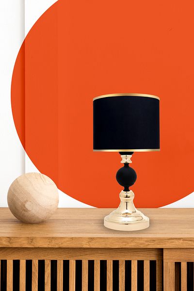 MINIMAL ETICARET VE BILGI TEKNOLOJILERI Omega Contrast Black - Gold - Black - Mini Lampshade