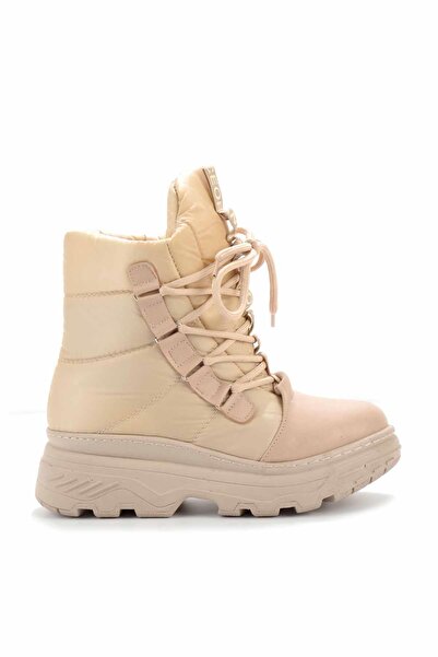 Bambi Бежови дамски ботуши и ботуши K02243066667