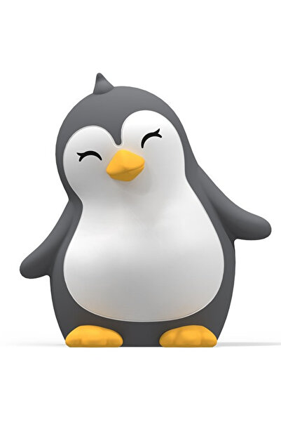 DHINK Siyah Beyaz Penguen Silikon Gece Lambası