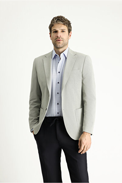 Kiğılı سترة رياضية منقوشة بقصة ضيقة من 7 دروب سليم فيت