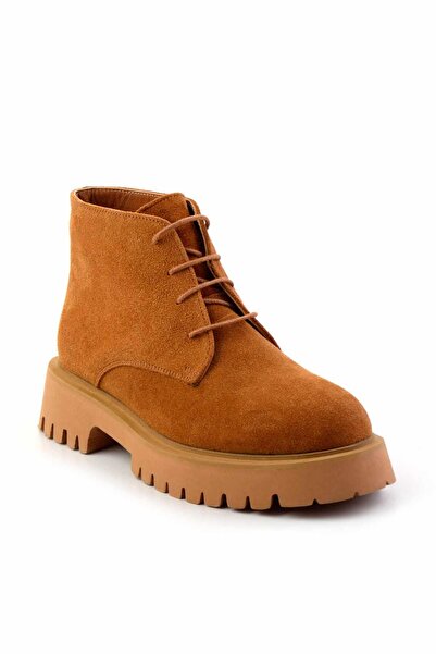 Bambi Taba Süet Hakiki Deri Kadın Bot & Bootie K02044001902