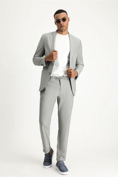 Kiğılı Regular Fit Polvis Striped Seersucker Jacket