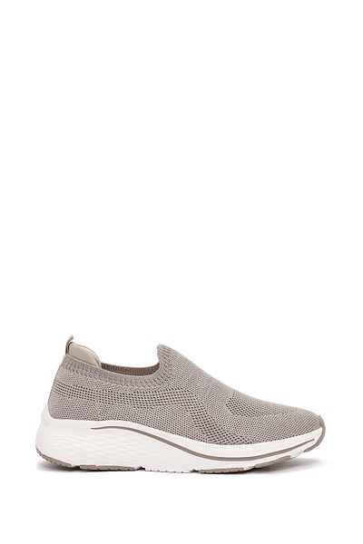 Derimod Zero Women's Beige Thick Soled Fabric Sneaker 25Sfe49536F