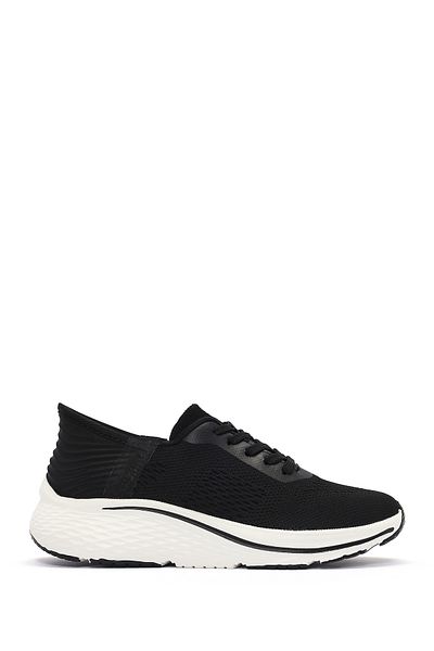 Derimod Zero Women's Black Lace-Up Thick Sole Sneaker 25Sfe49556F