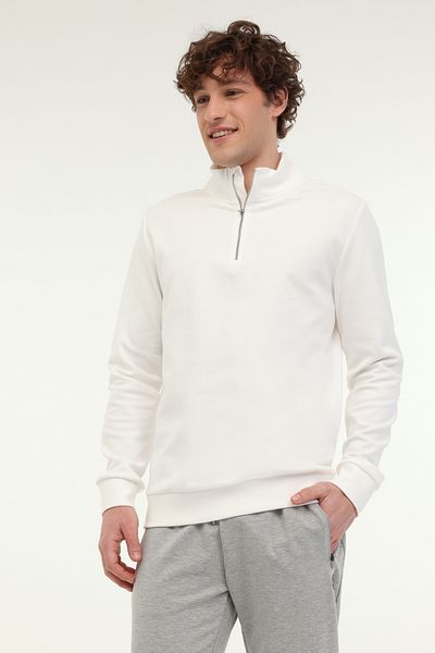 lumberjack Mb Bs47 Hzip Sw 5Fx Ecru Men's Sweatshirt