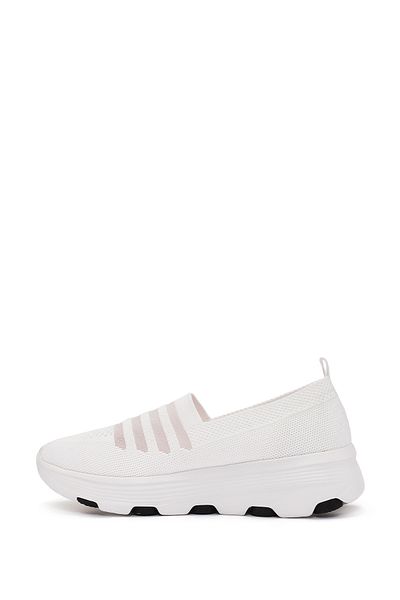 Derimod Zero Women's White Fabric Casual Sneaker 25Sfe49526F