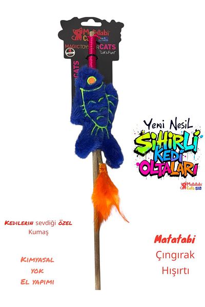 MATATABİ CATS Fishing Fish - Gorgeous Kumashı Cat Fishing Rod with Feel, Rattles, Matatab
