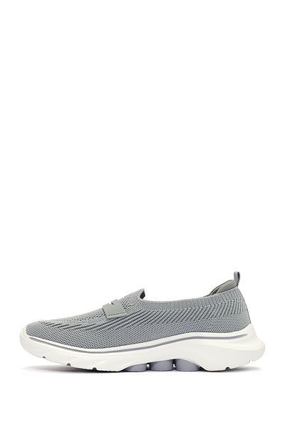 Derimod Zero Women's Gray Fabric Thick Sole Sneaker 25Sfe49516F