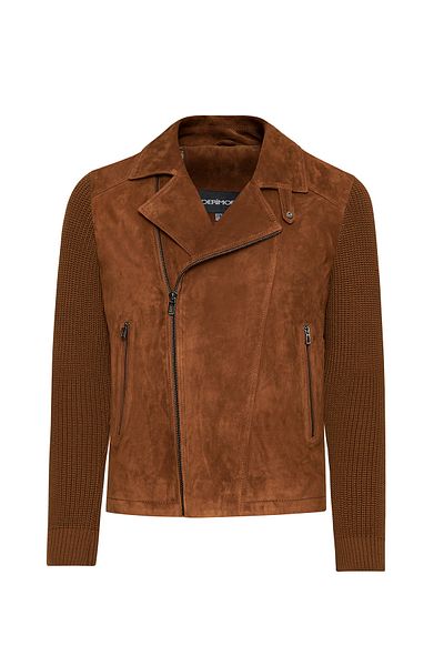 Derimod Marcus Men's Brown Suede Leather Jacket 24Wgd 654710