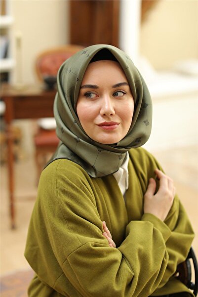 Silk Home Μεταξωτό μαντήλι Tivil 11392-27 Χακί Μικτό σχέδιο