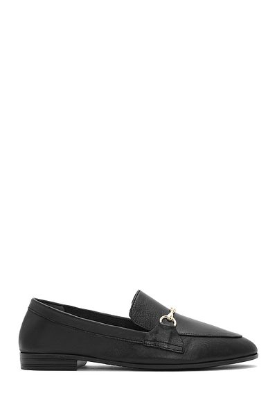 Derimod Women's Black Leather Genuine Leather Masculine Penny Loafer Shoes Casual Daily Shoes 25Sfd350618