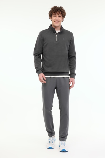 lumberjack MB BS47 HZIP SW 5FX Antrasit Erkek Sweatshirt