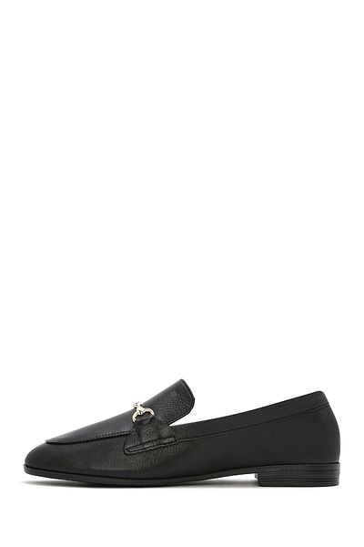 Derimod Women's Black Leather Genuine Leather Masculine Penny Loafer Shoes Casual Daily Shoes 25Sfd350618