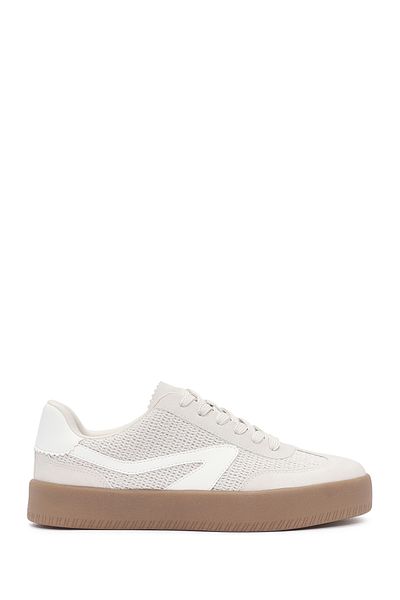 Derimod Women's Beige Lace-Up Thick Sole Sneaker 25Sfd 430514