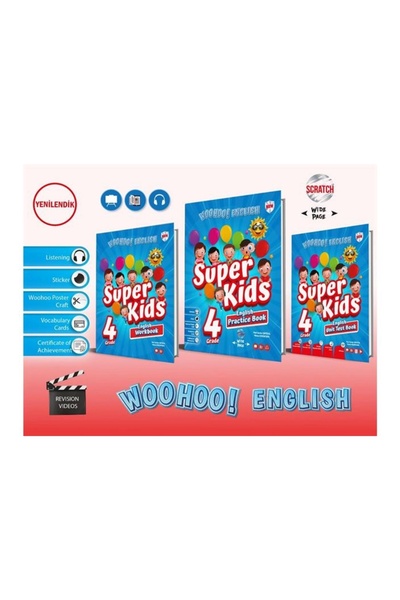 Kırmızı Beyaz Yayınları Kırmızı Beyaz Yayınları Super Kids Woo Hoo! 4.Sınıf Yeni