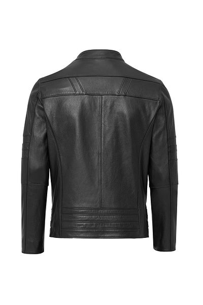 Derimod Howard Men's Black Leather Jacket 24Wgf6555Cy