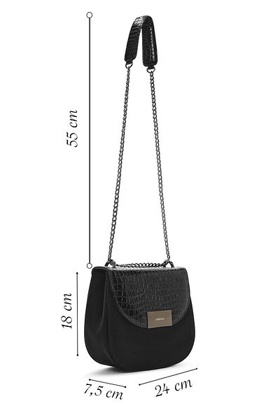 Derimod Women's Black Printed Crossbody Bag 25Sbd 200014