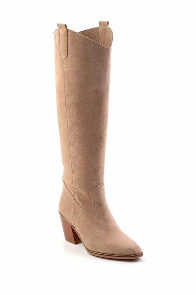 Bambi Vizon Kadın Çizme K03192183502