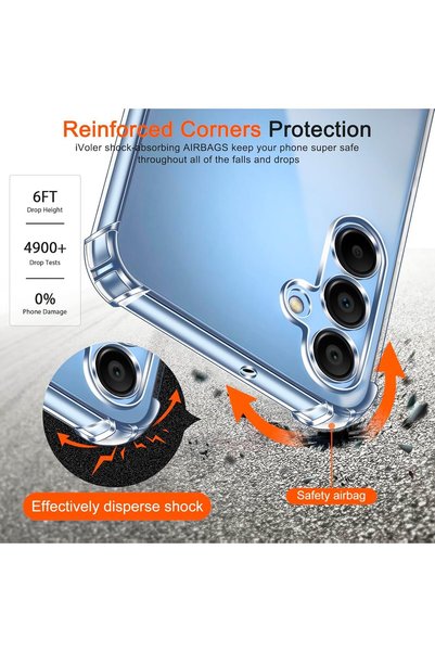 OEM Set Husa Pentru Samsung Galaxy A16 5g Si Folie Ecran, Silicon Antishock, Transparent, Bzstore