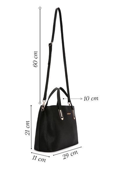Derimod Women's Black Long Strap Shoulder Bag 25Sbd2011Ft