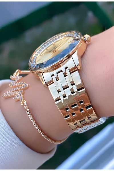 Daniel Klein Gold Color Women's Wristwatch - Bracelet
