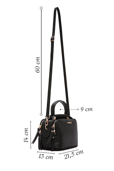 Derimod Women's Black Long Strap Crossbody Bag 25Sbd2100Ft