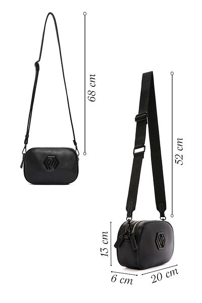 Derimod Women's Black Long Strap Crossbody Bag 25Sbd 242518