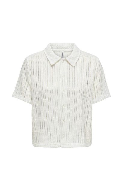 ONLY Onlfreya S/S Polo Cardiga Off White Women's Short Sleeve T-Shirt