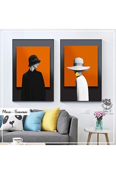 Tablomtr Metal Çerçeveli Gerçek Camlı Tablo Suburban 2 Li Set