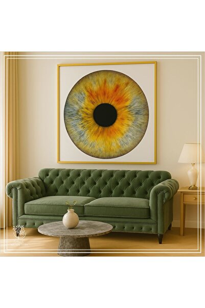 Tablomtr Metal Çerçeveli Camlı Kişiselleştirilebilir tekli Göz Tablosu