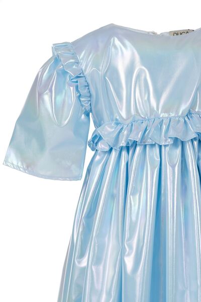 DUCA Kız Çocuk Fiyonklu Janjanlı Elbise