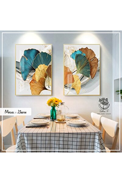 Tablomtr Metal Çerçeveli Gerçek Camlı Tablo Libera 2 Li Set
