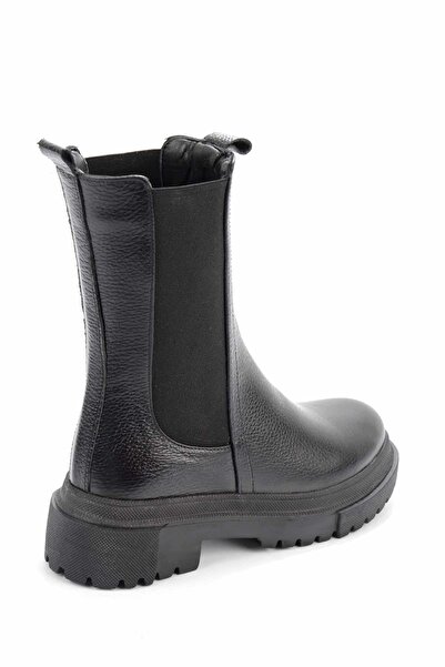 Bambi Siyah Leather Kadın Bot & Bootie K02724300103