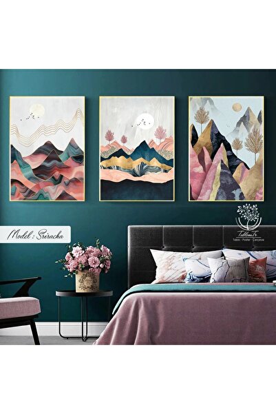 Tablomtr Metal Çerçeveli Gerçek Camlı Tablo Swatch 3 Lü Set