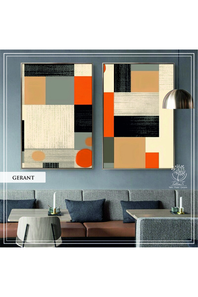 Tablomtr Metal Çerçeveli Gerçek Camlı Tablo Gerant 2 liSet