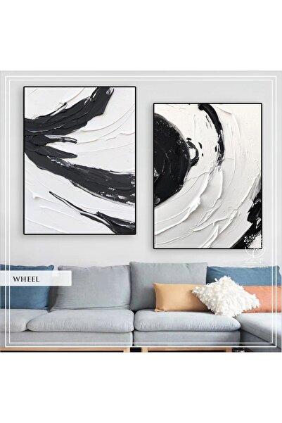 Tablomtr Metal Çerçeveli Gerçek Camlı Tablo Wheel 2 liSet