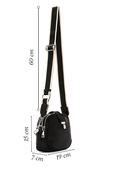 Derimod Women's Black Long Strap Crossbody Bag 25Sbd2424Ft