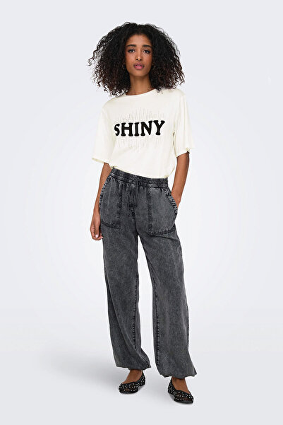 ONLY ONLSANNI S/S STONES TOP B OFF WHITE Tricou cu mânecă scurtă pentru femei