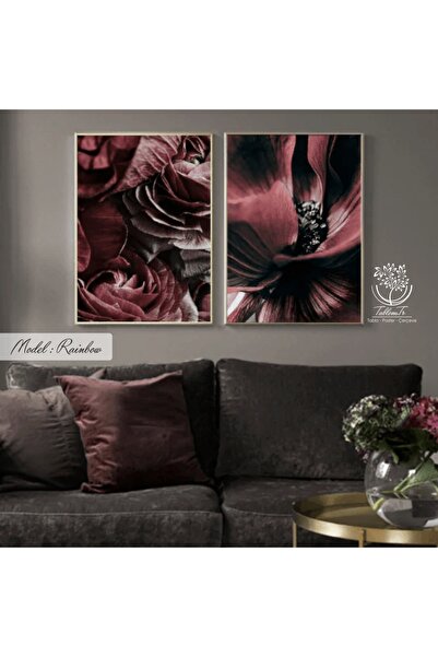 Tablomtr Metal Çerçeveli Gerçek Camlı Tablo Rainbow 2 Li Set