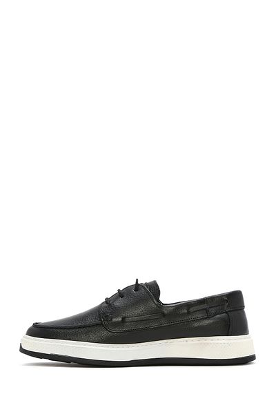 Derimod Men's Black Lace-Up Leather Casual Shoes 25Sfd 680118