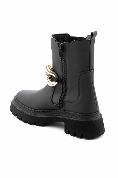 Bambi Mat Siyah Kadın Bot & Bootie K02538036709