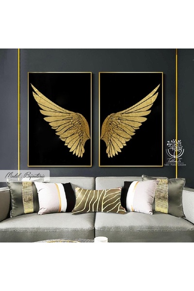 Tablomtr Metal Çerçeveli Gerçek Camlı Tablo Bijouterie 2 Li Set