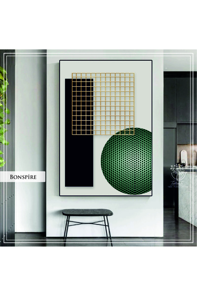 Tablomtr Metal Çerçeveli Gerçek Camlı Tablo Bonspire TekliSet