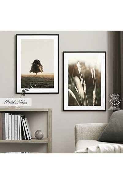 Tablomtr Metal Çerçeveli Gerçek Camlı Tablo Nelson 2 Li Set