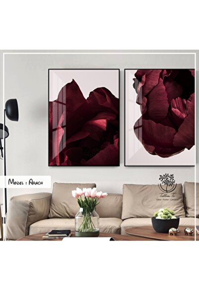 Tablomtr Metal Çerçeveli Gerçek Camlı Tablo Aracn 2 Li Set