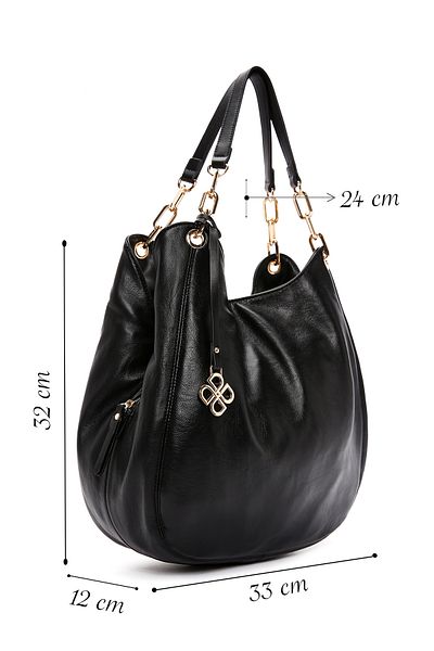 Derimod Women's Black Tote Bag Shoulder Bag 25Sbd243818