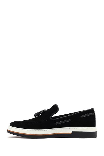 Derimod Men's Black Suede Genuine Leather Casual Penny Loafer Shoes Casual Daily Shoes 25Sfd680410